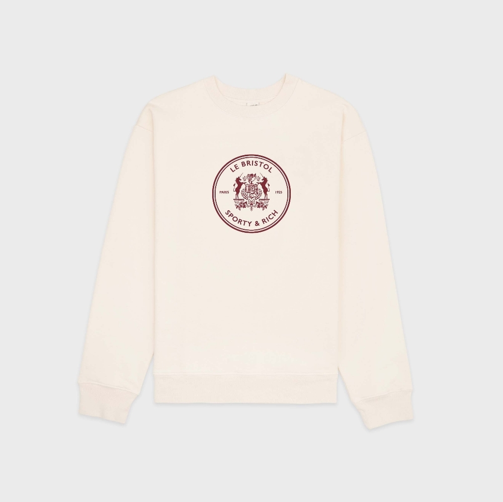 Sporty & Rich x Le Bristol Paris Bristol Crest Unisex Sweatshirt